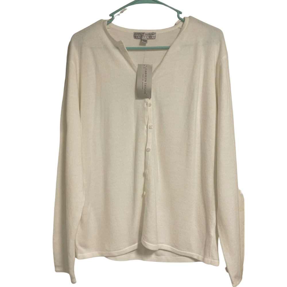 Carolyn Taylor Essentials Cardigan Sweater NWT LG